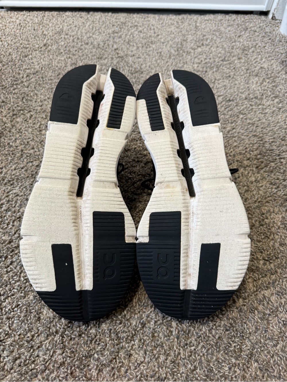 On Running Black and White Men's Cloudtec Sneakers - Picture 6 of 7